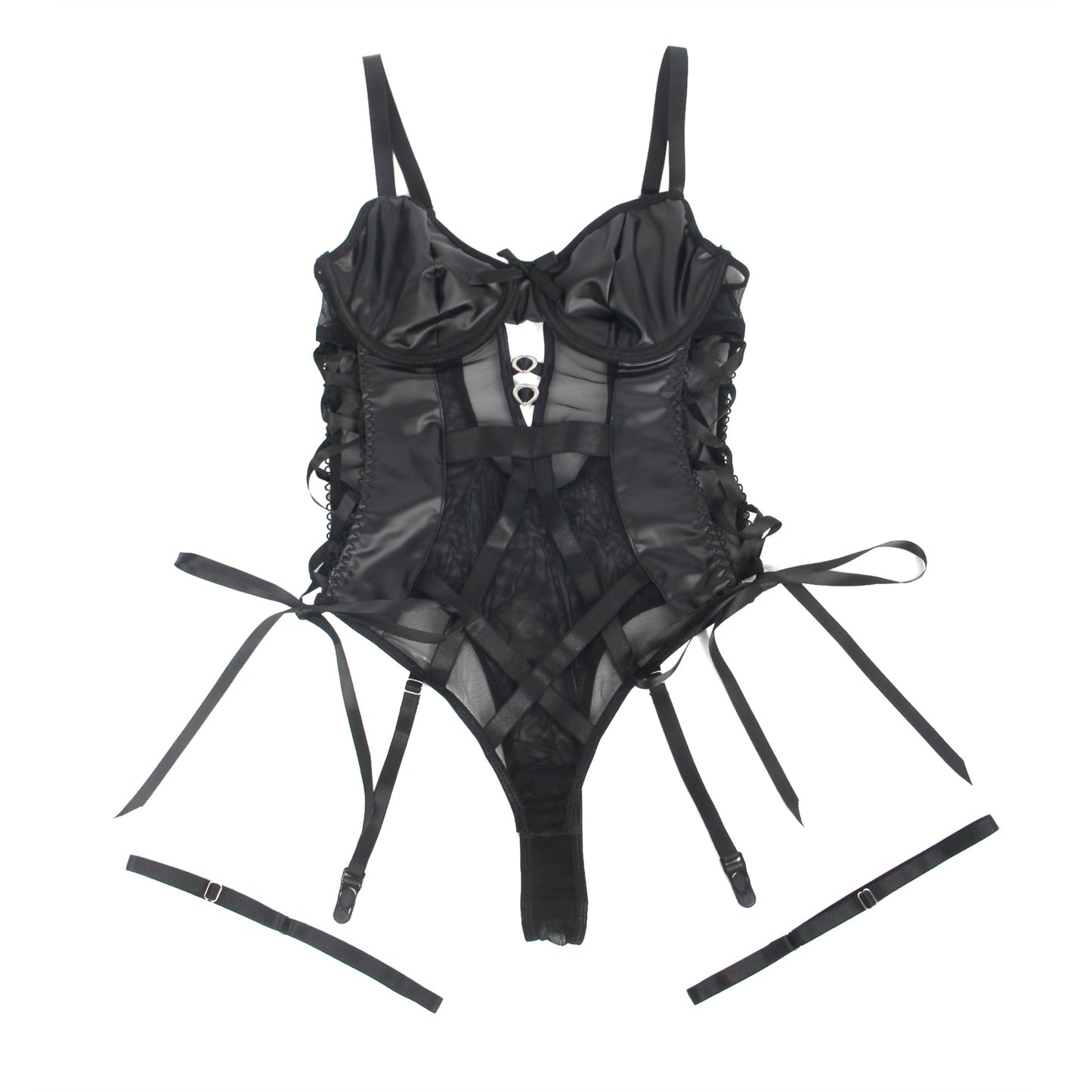 Celestine Noir™ | Leren Lingerie